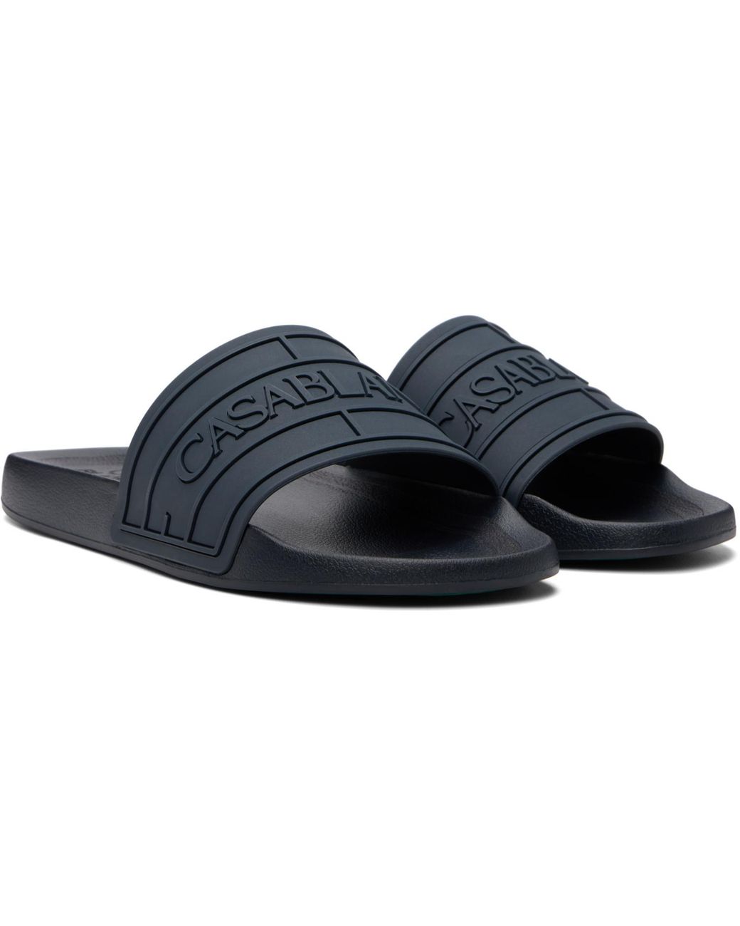 Casablanca Blue Logo Pool Slides for men