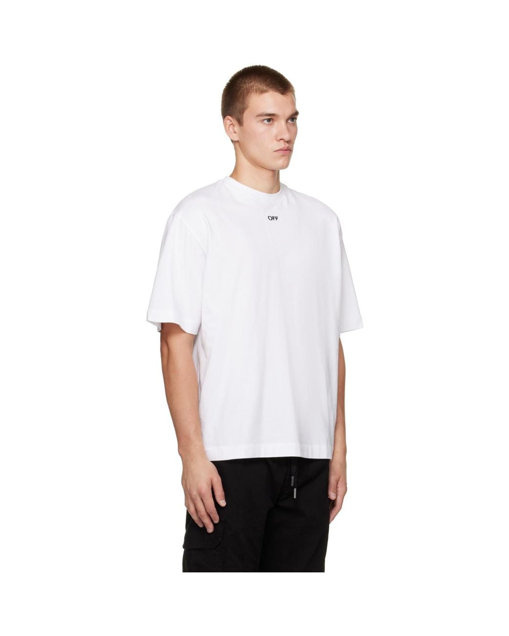 Off-White c/o Virgil Abloh White Scribble Narciso Skate Short Sleeve T-Shirt for men