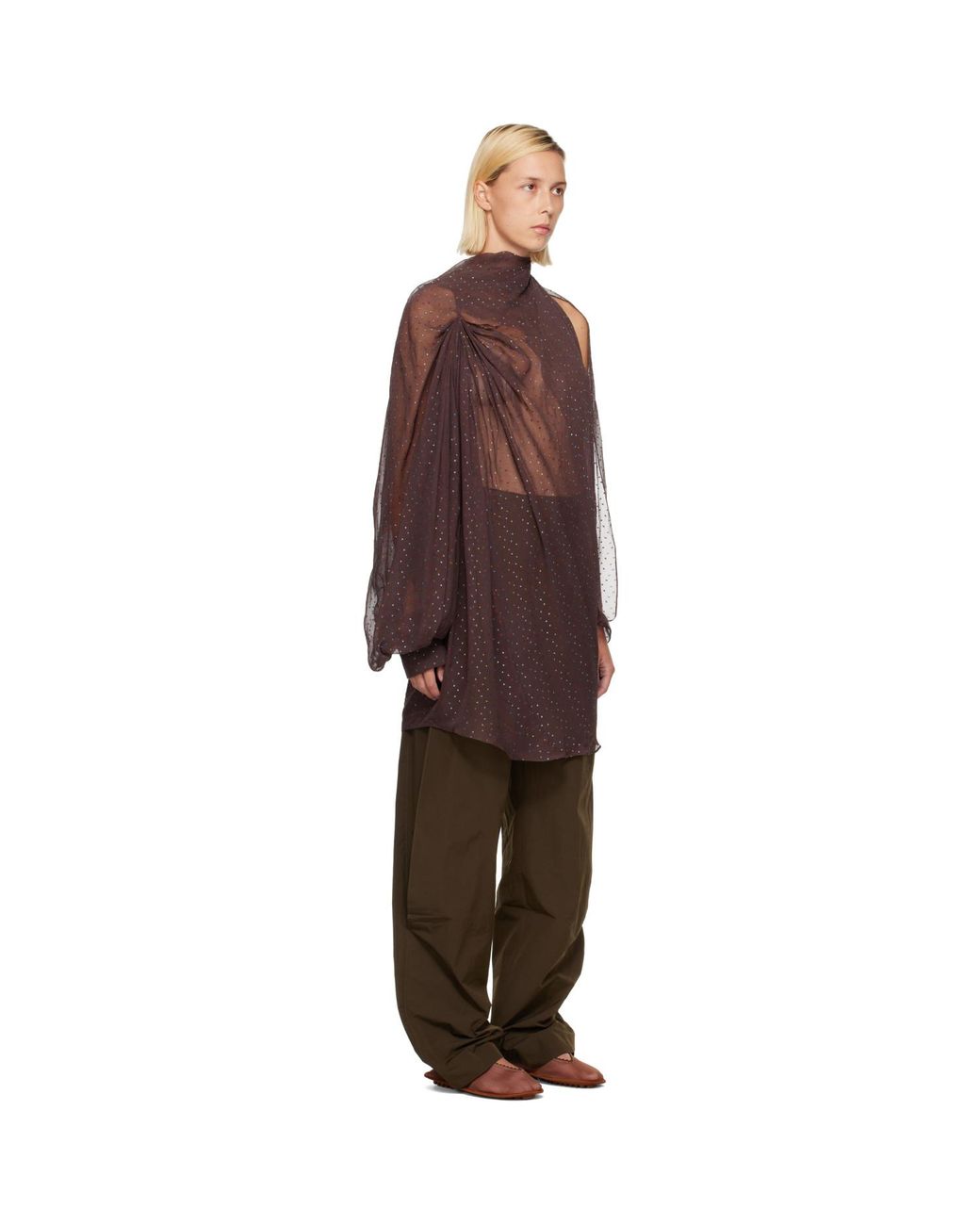 Kiko Kostadinov Brown Caspian Minidress
