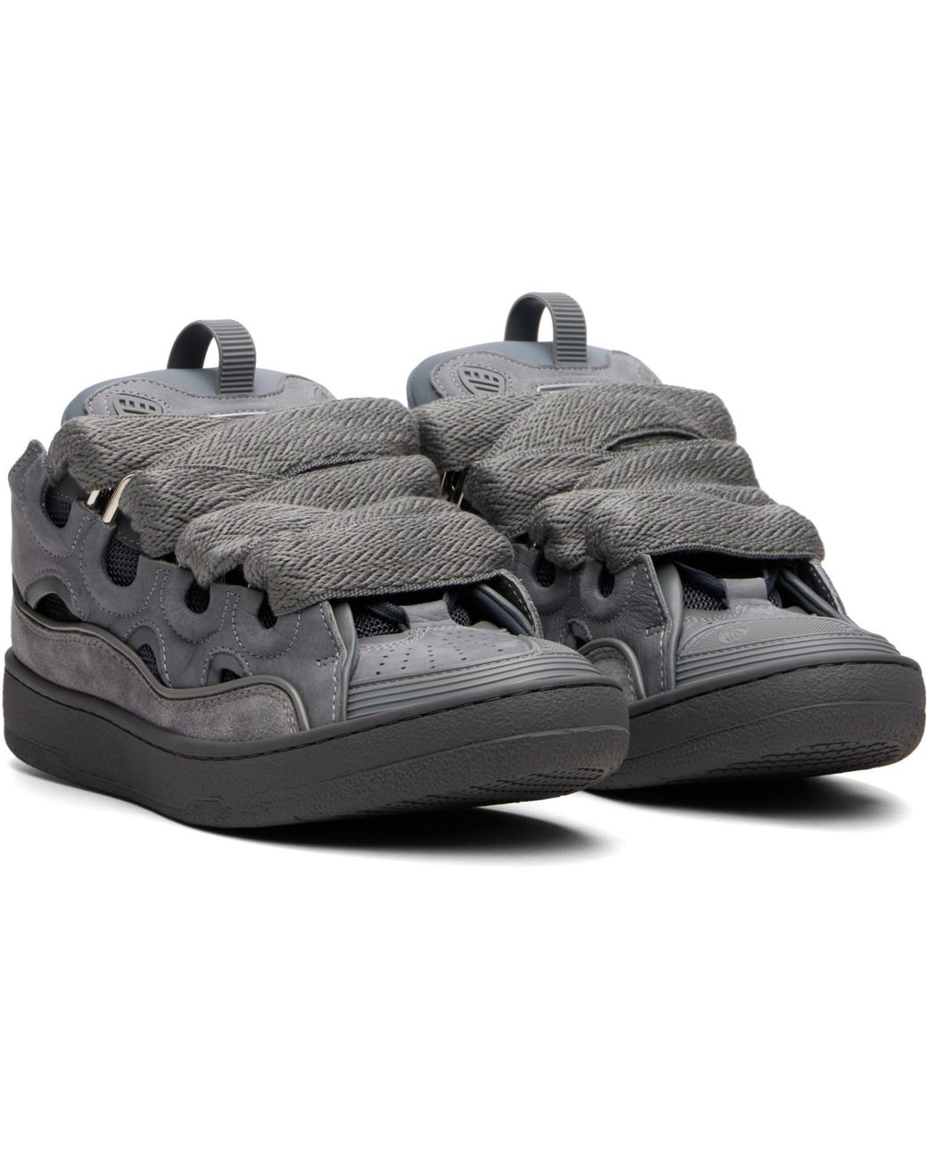 Lanvin Gray Monocolor Curb Sneakers