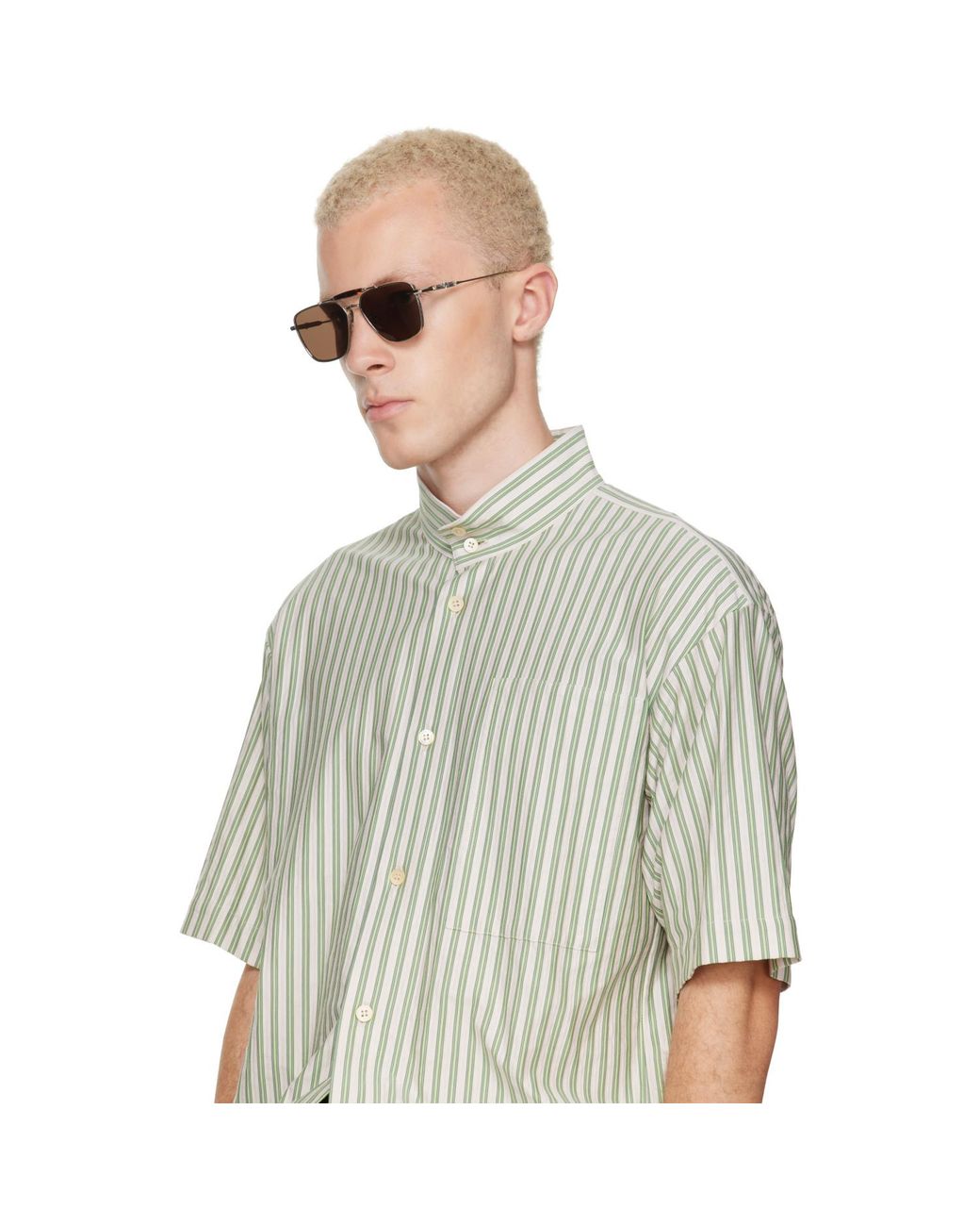 Cutler & Gross Brown The Great Frog Edition Capri Rectangular Sunglasses for men