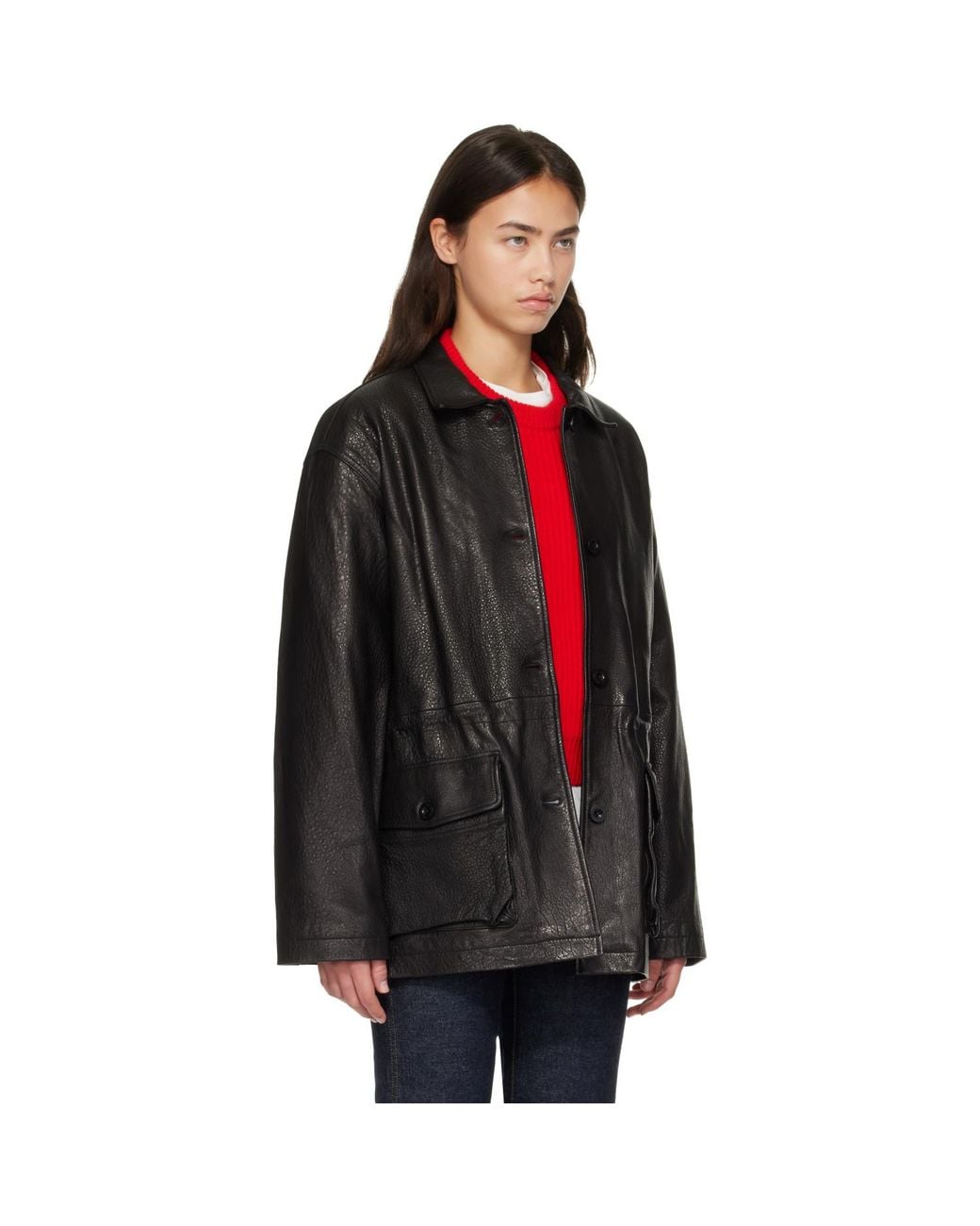 NOTHING WRITTEN Black Arden Leather Jacket