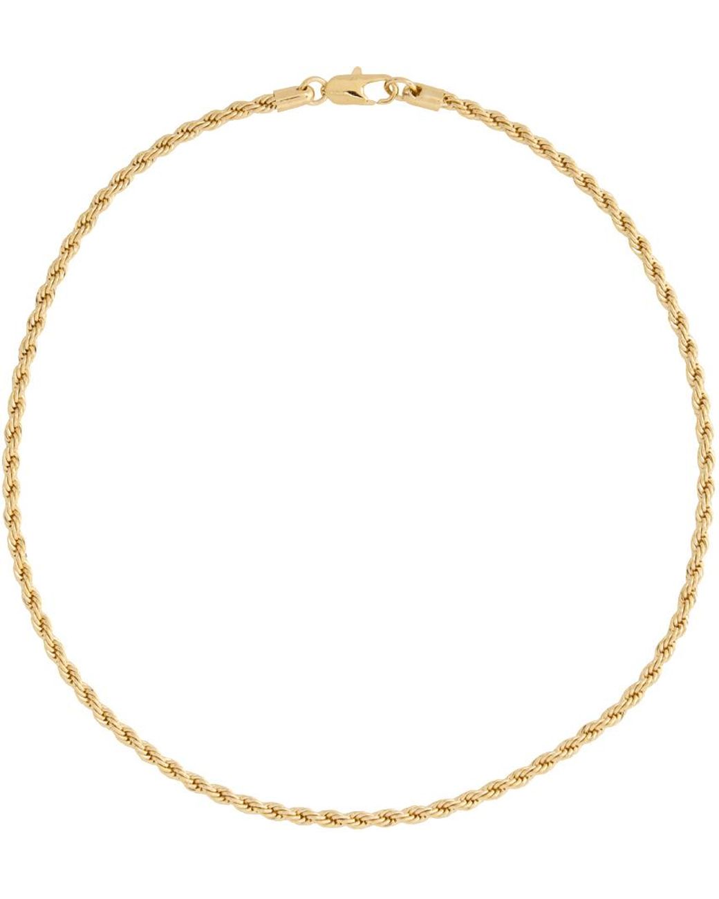 Laura Lombardi Gold Rope Chain Necklace in Brass (Black) | Lyst