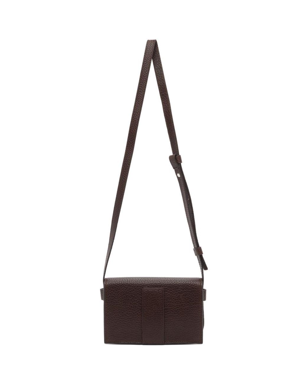 Lemaire Leather Brown Mini Satchel Bag for Men - Lyst