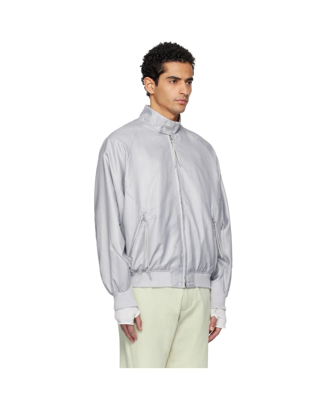 Post Archive Faction PAF Gray Opening Bomber Jacket for men