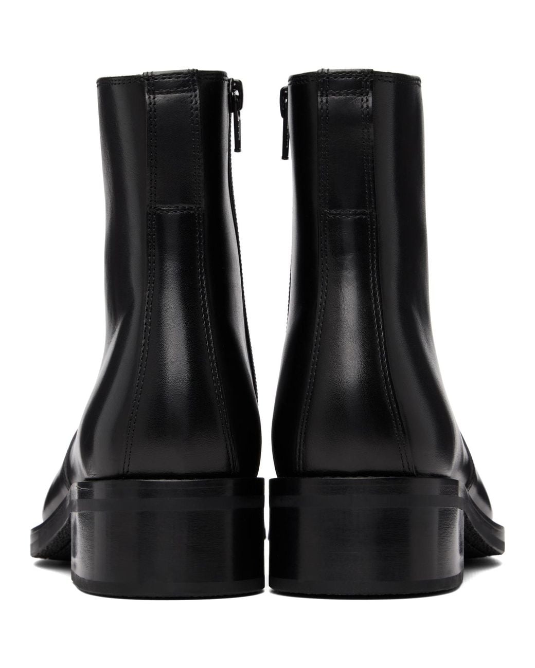 Lemaire Black Zipped Ankle Boots