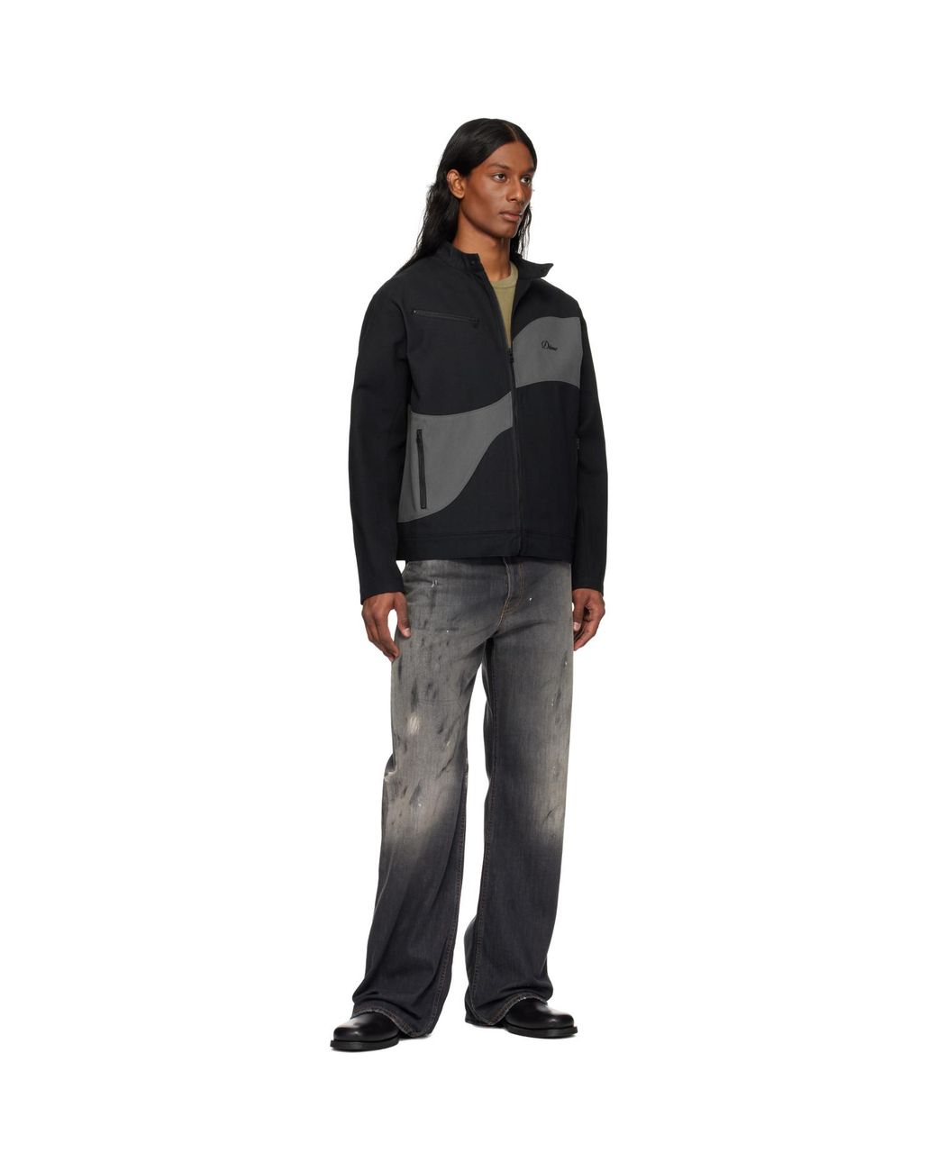 Dime Black Moto Jacket for men