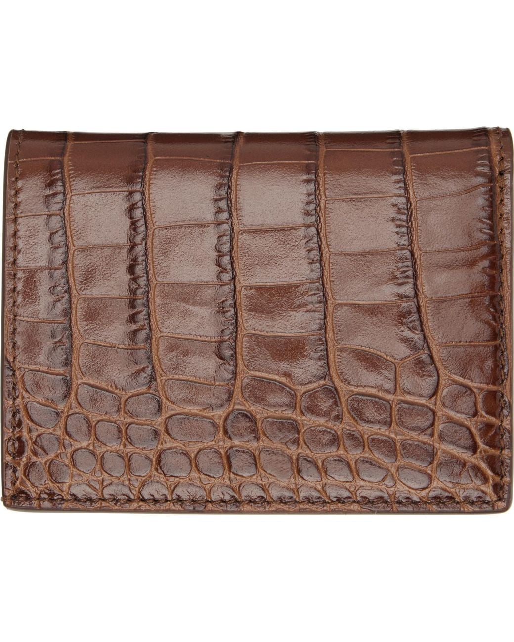 Tom Ford Brown Folding Card Holder for men