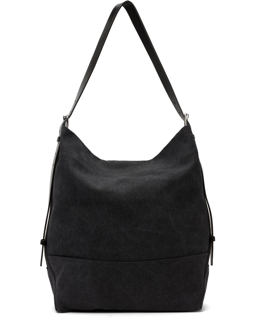 lemaire BELTED TOTE BAG ASH BLACK トートバッグ BELTED TOTE BAG COTTON TYE DYE ASH BLACK - LEMAIRE