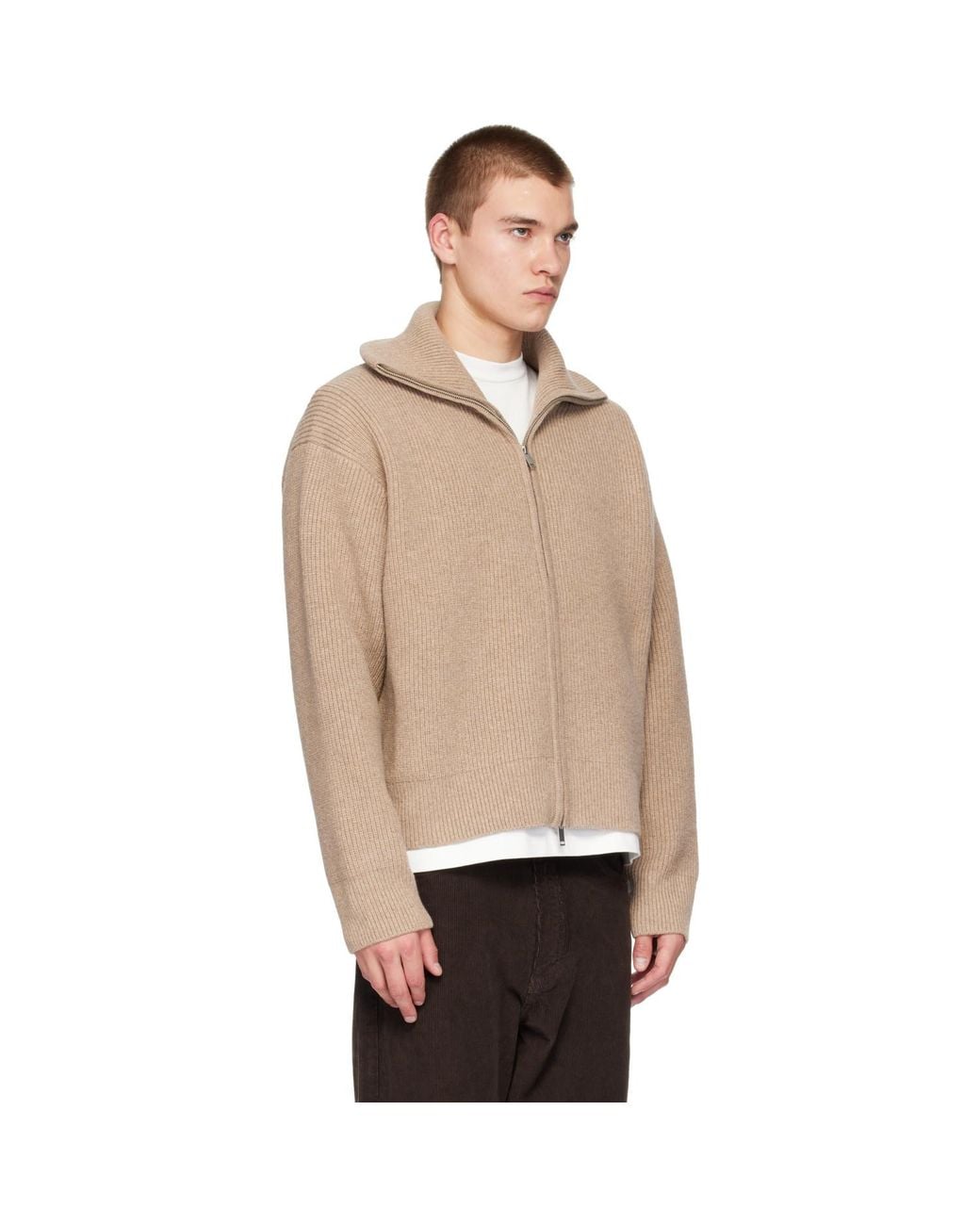 Studio Nicholson Natural Sandos Knit Jacket for men