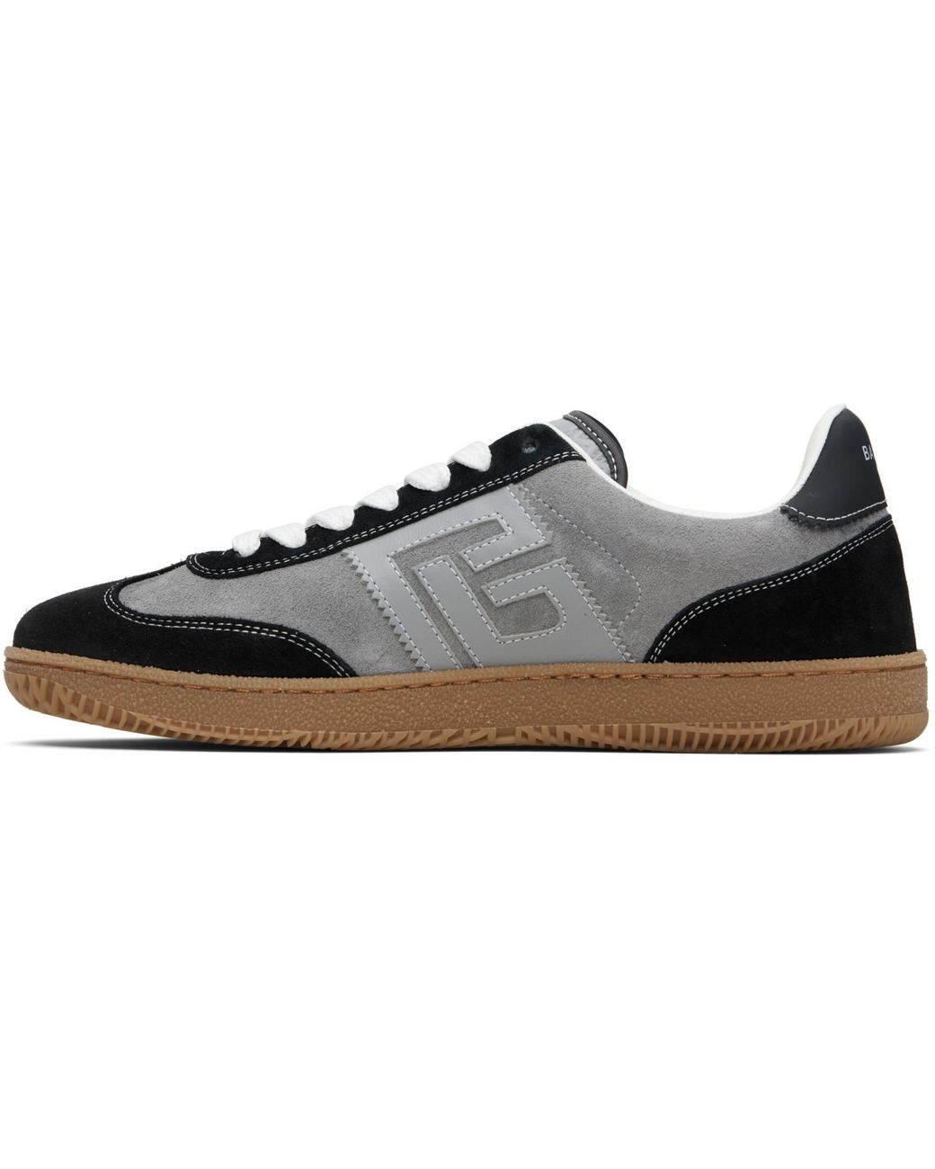 Balmain Black Suede Swan' Sneakers for men