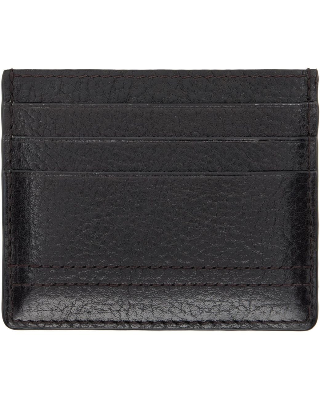 Lemaire Black Gear Card Holder for men