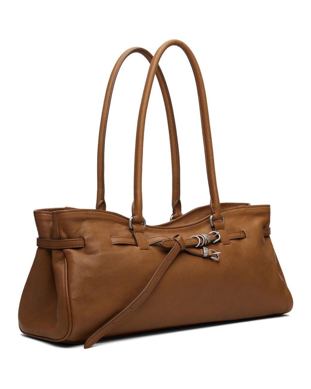 MARGE SHERWOOD Brown Tan Soft Grandma Shoulder Bag