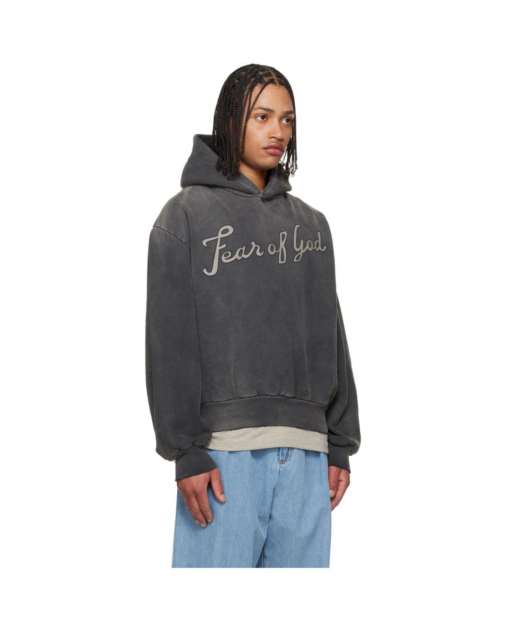 Fear Of God Black '26' Classic Half Raglan Hoodie for men