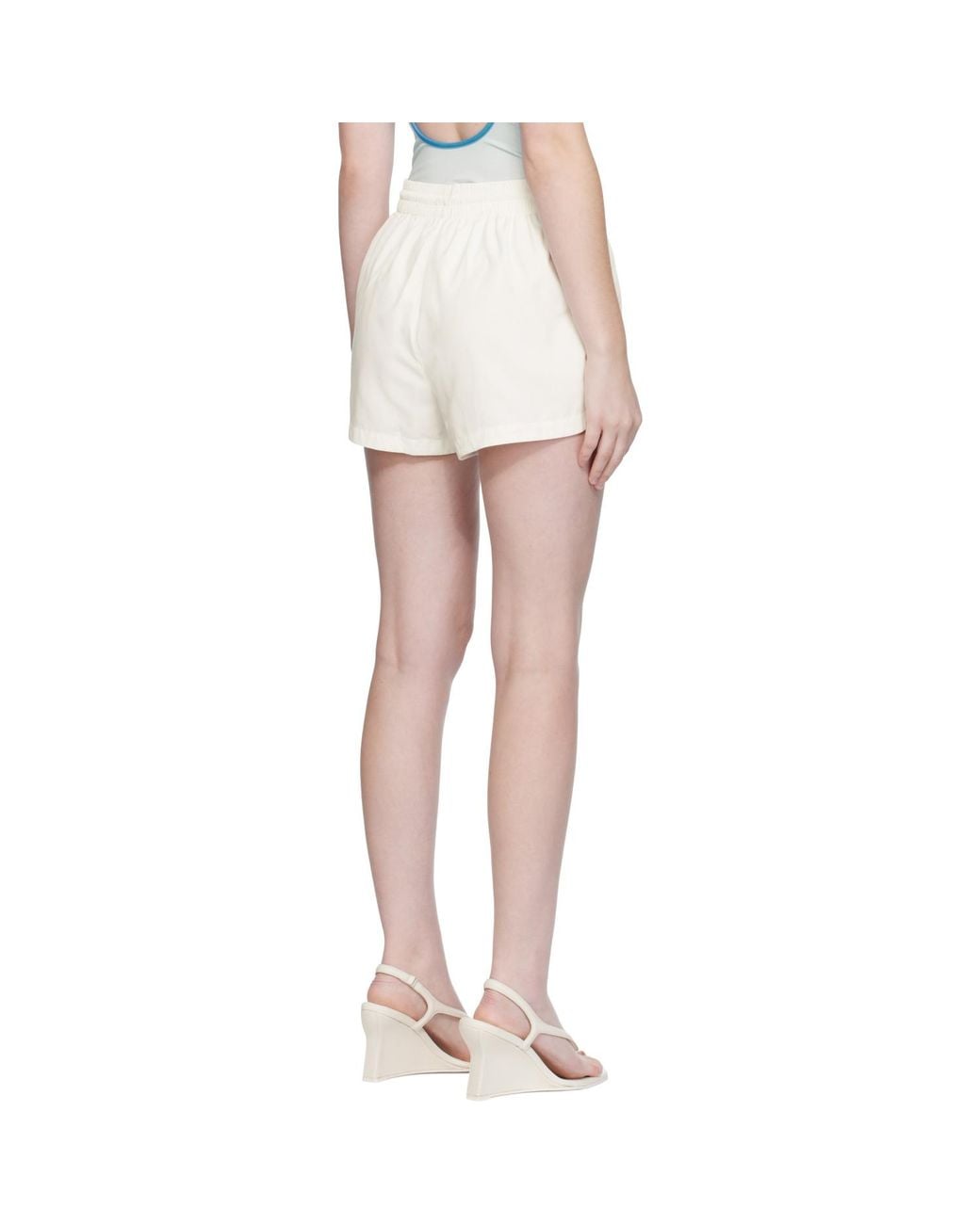 Casablanca White Windbreaker Shorts