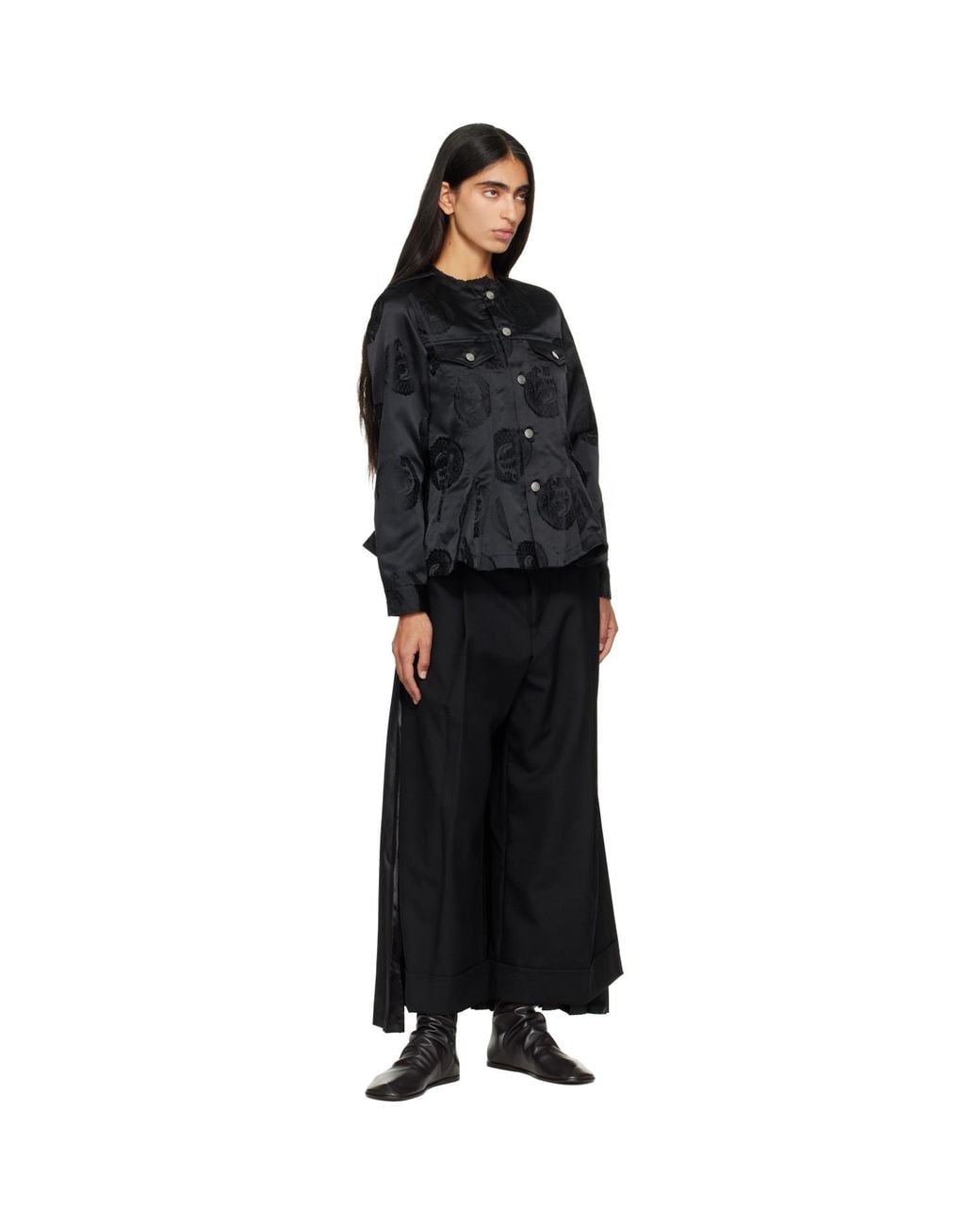 Comme des Garçons Black Jacquard Jacket