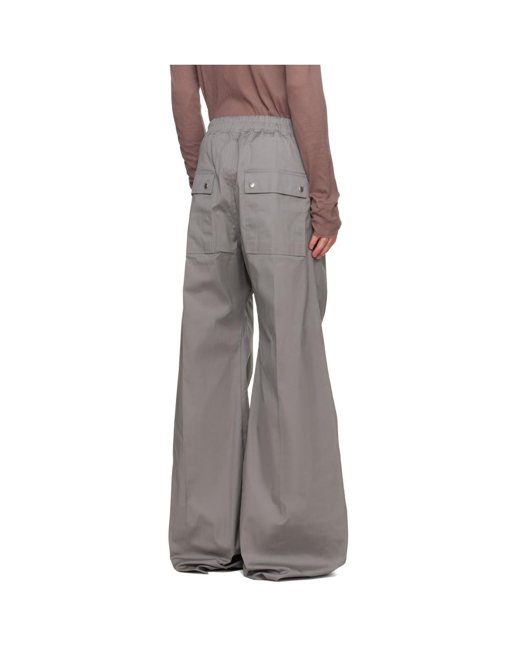 Rick Owens Gray Tower Wide Bela Trousers for men