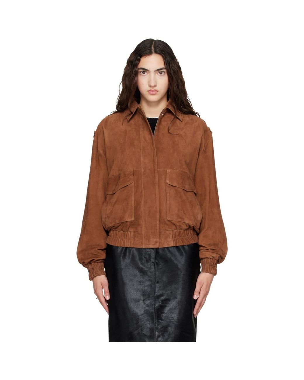 Arma Brown Halti Suede Bomber Jacket