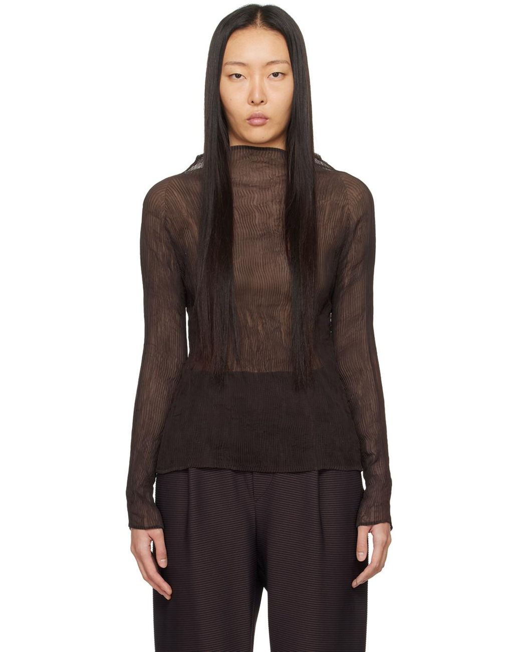 Issey miyake black turtleneck deals