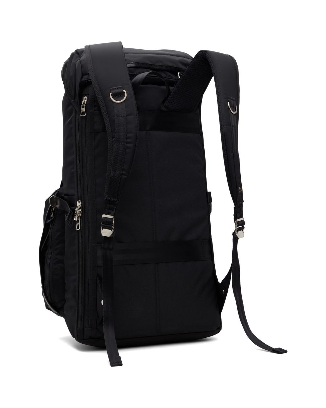 Master Piece Black Lightning Double Pocket Flap Backpack for men