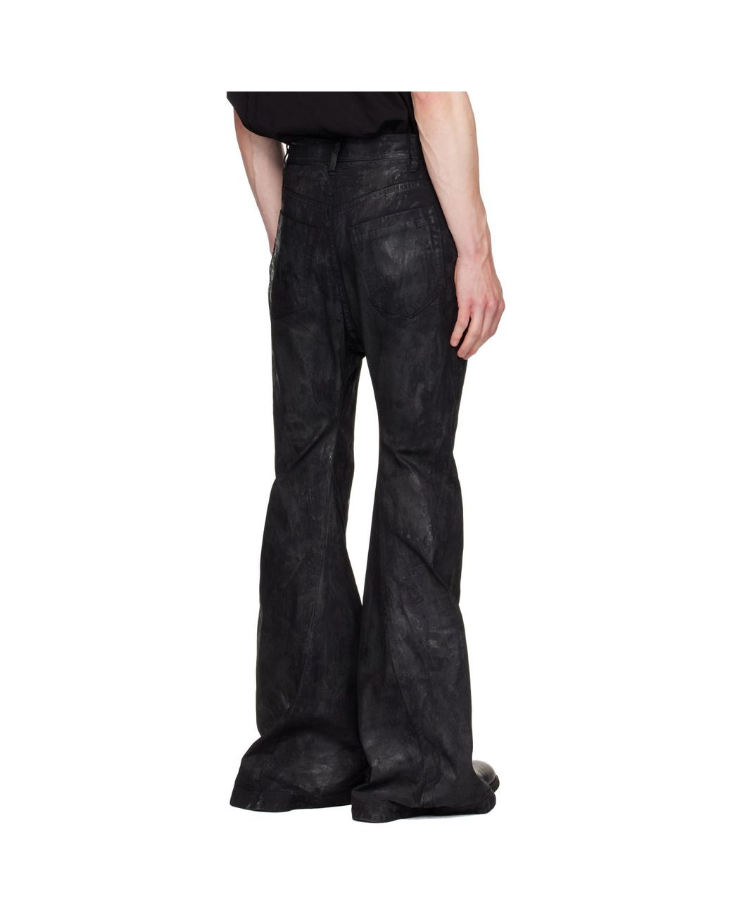 Julius Black Coated Jet Jeans for men
