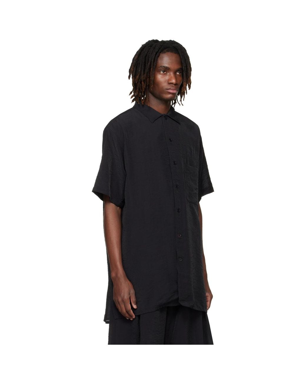 Y-3 Black Short Sleeve Shirt for men