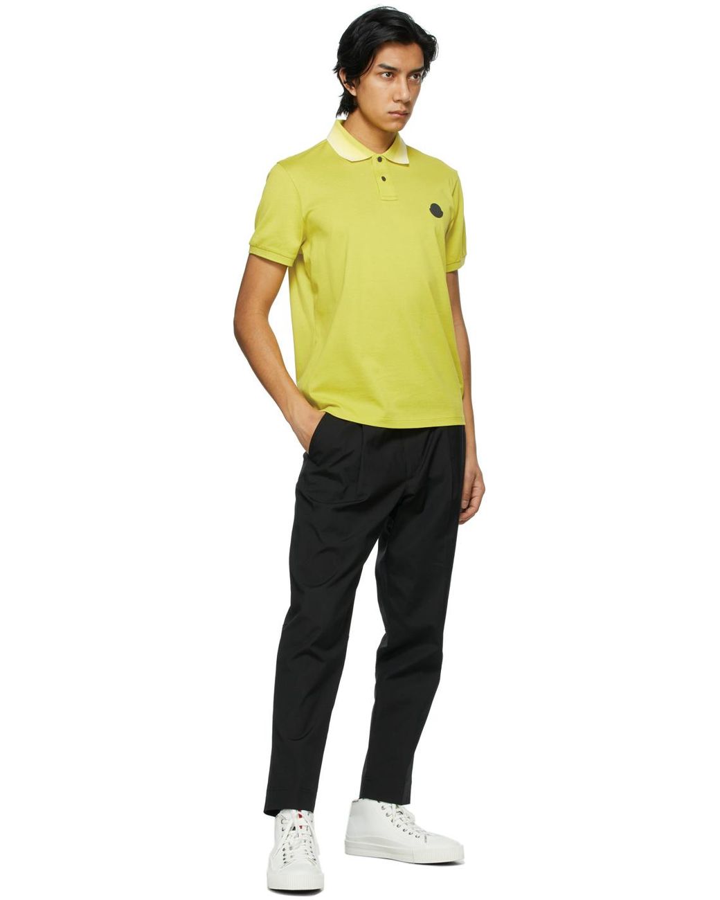 moncler yellow polo