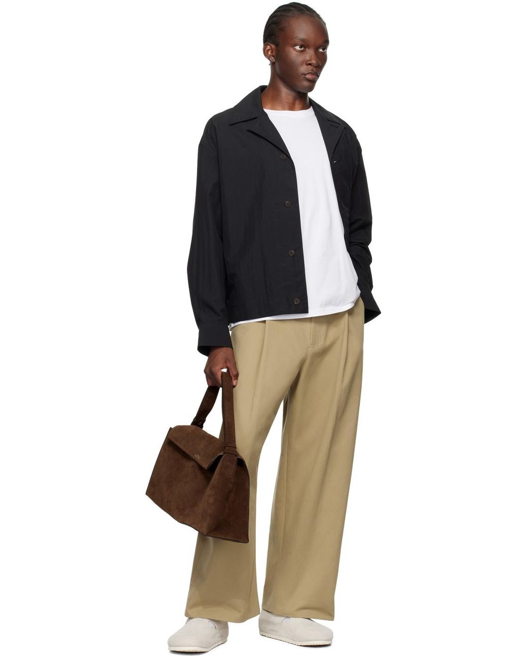 Studio Nicholson Shiboru Suede Bag in Brown for Men | Lyst UK