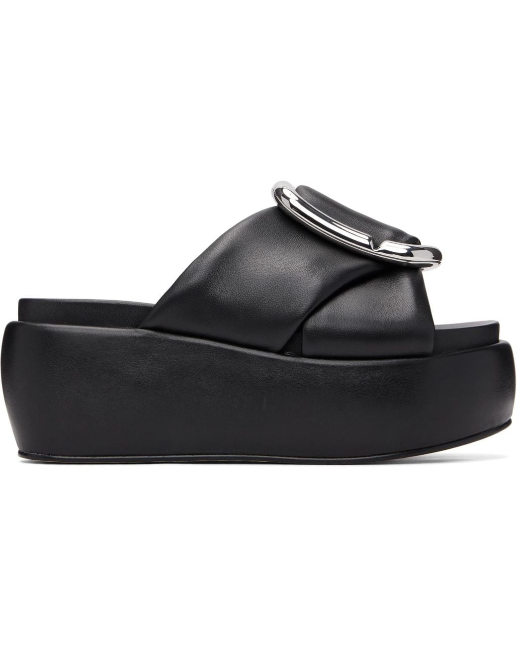 Marc Jacobs Black 'The Pop J Marc' Platform Sandals