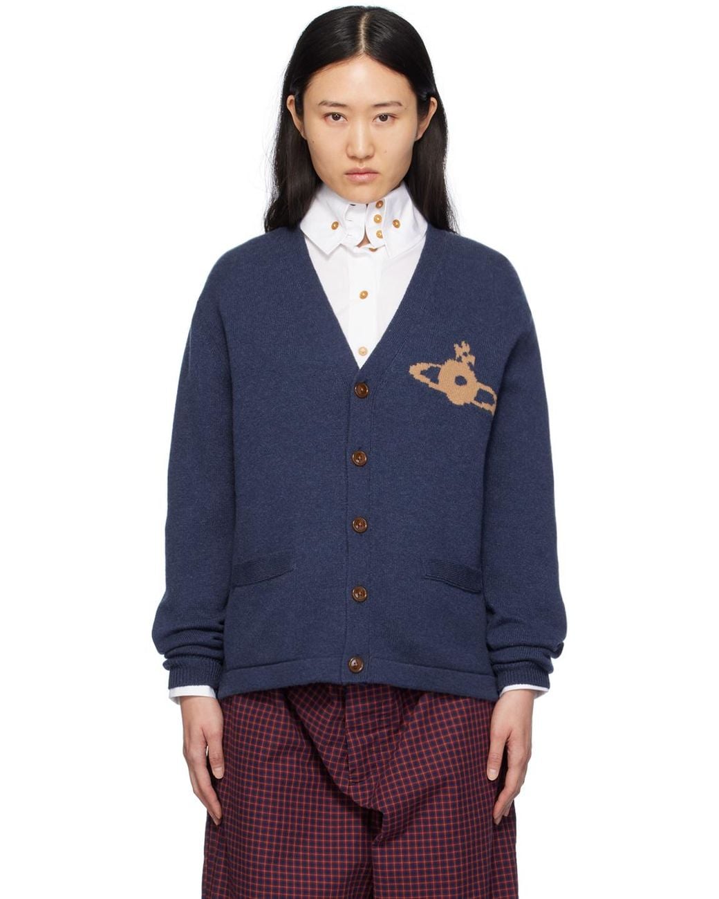 vivienne westwood カーディガン ニット アーガイル 仰々しく