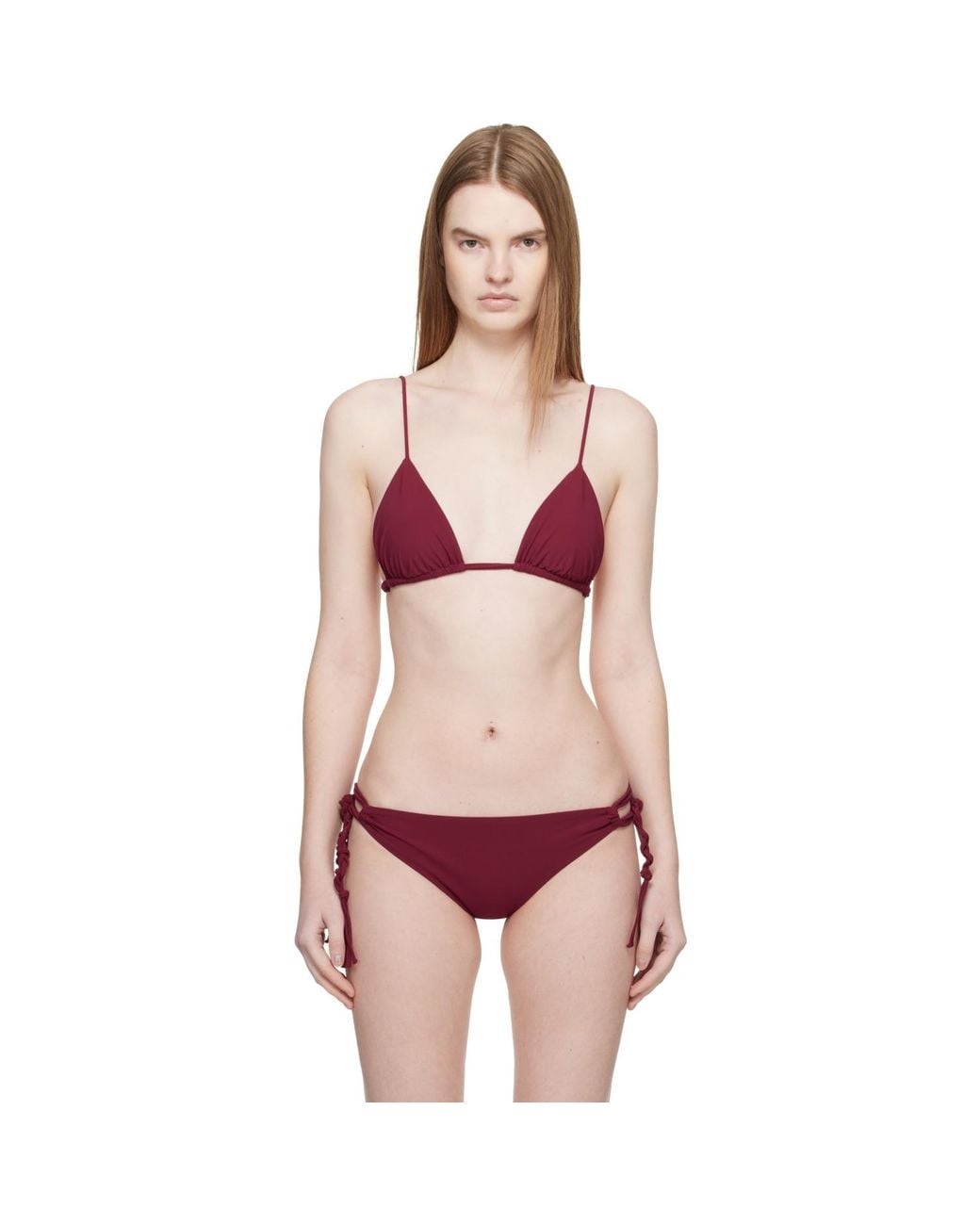Jil Sander Pink Jersey Tangle Bikini Top