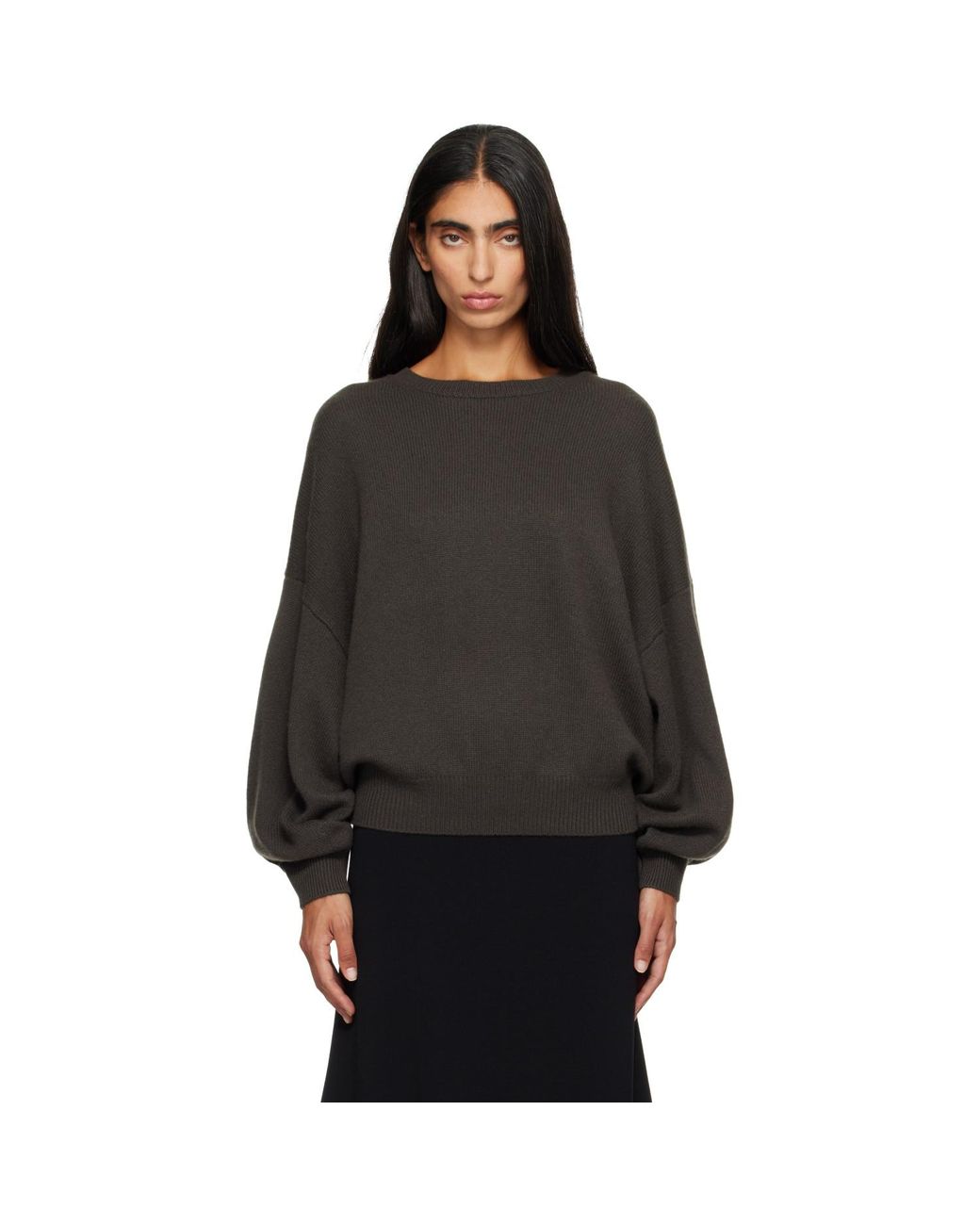 Lisa Yang Black Khaki Veira Sweater