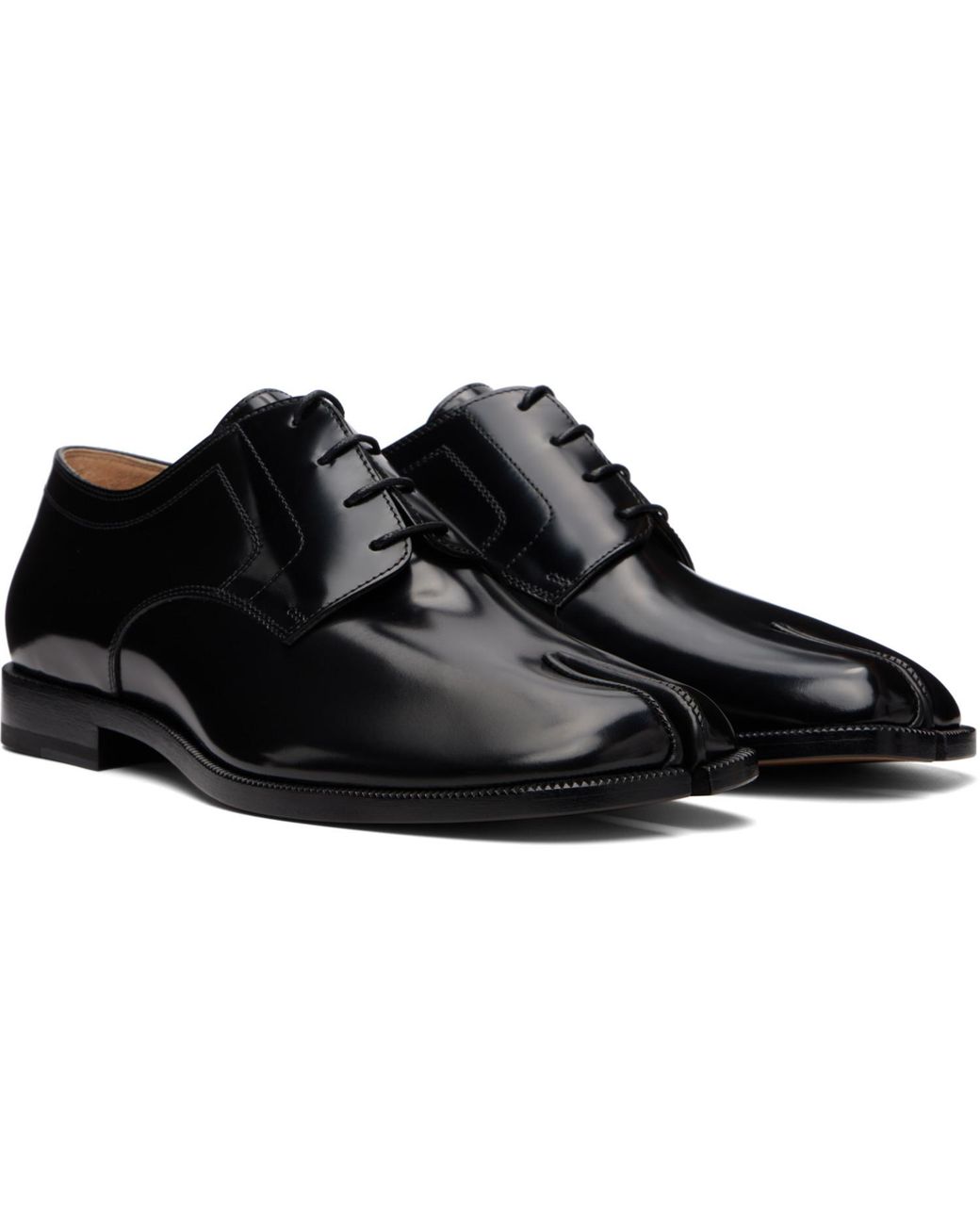 Maison Margiela Black Tabi Lace-Up Derbys for men