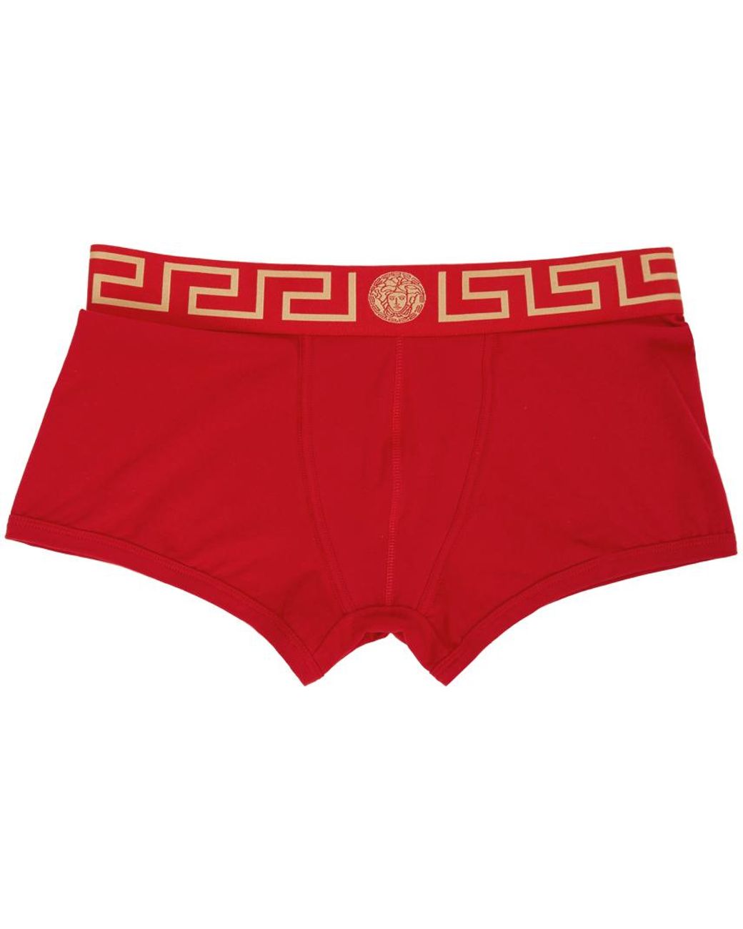 Versace Cotton Red Greca Border Boxer Briefs for Men - Lyst