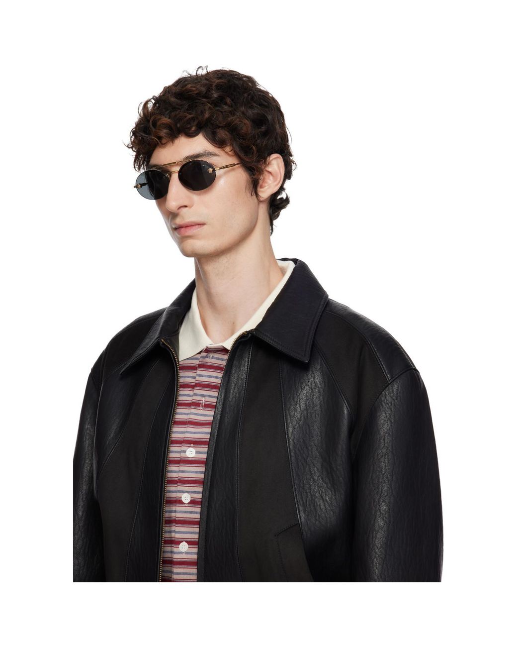 Versace Gray Medusa Sunglasses for men