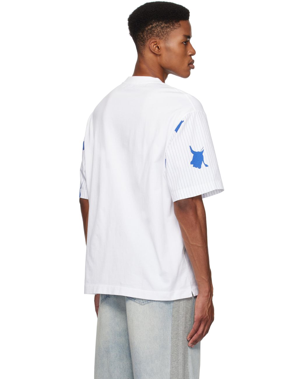 Off-White c/o Virgil Abloh Bookish Stripes Skate T-Shirt in