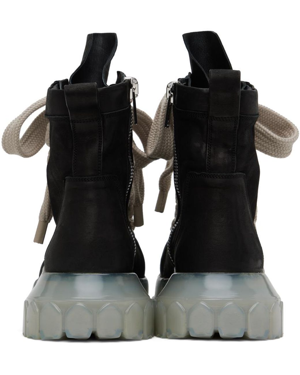 靴 RICK OWENS jumbolaced bozo tractor RICK OWENS | JUMBOLACED BOZO TRACTOR BOOTS BLACK ブーツ (RICK