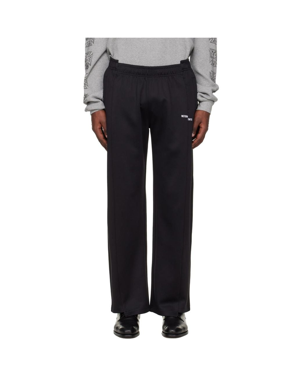 Vetements Black Cut-Up Athletic Sweatpants for men