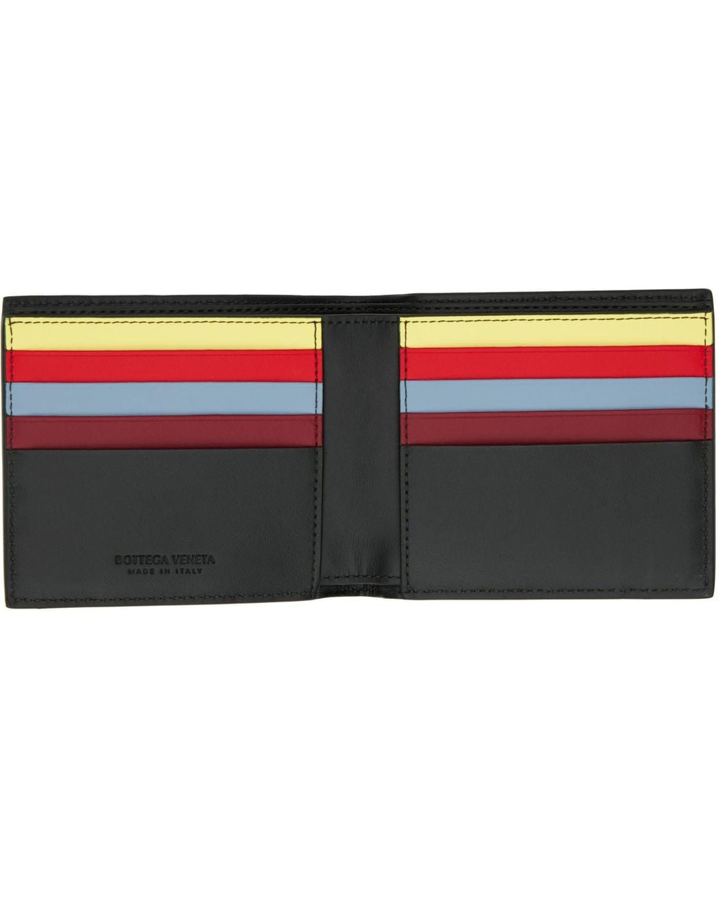 Bottega Veneta Black Khaki Intrecciato Bi-Fold Wallet for men