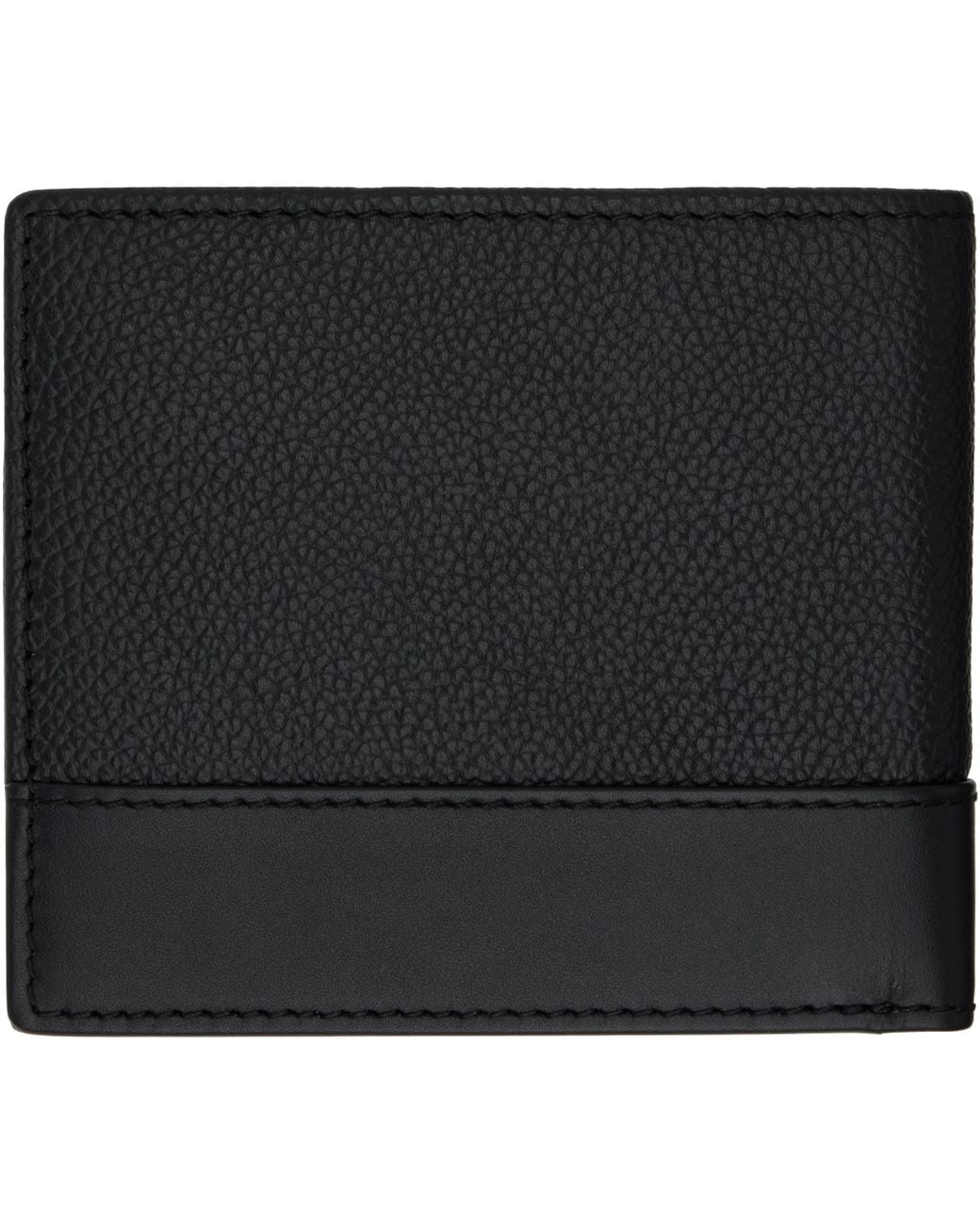 HUGO Black Leather Bifold Wallet for men