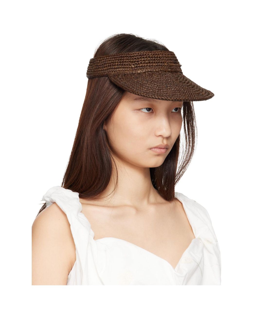 Vivienne Westwood Brown Raffia Visor