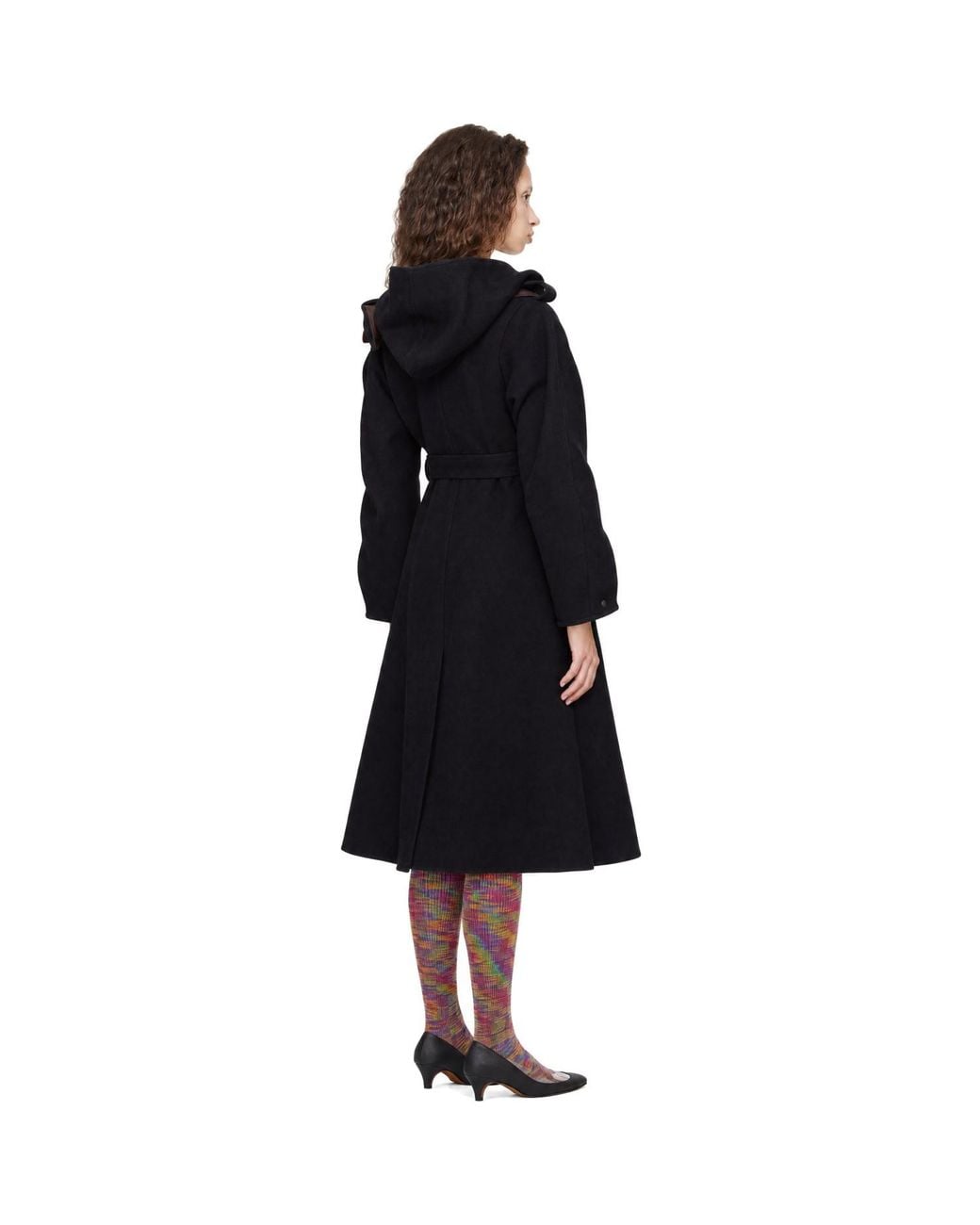Kiko Kostadinov Black Siskin Hooded Coat