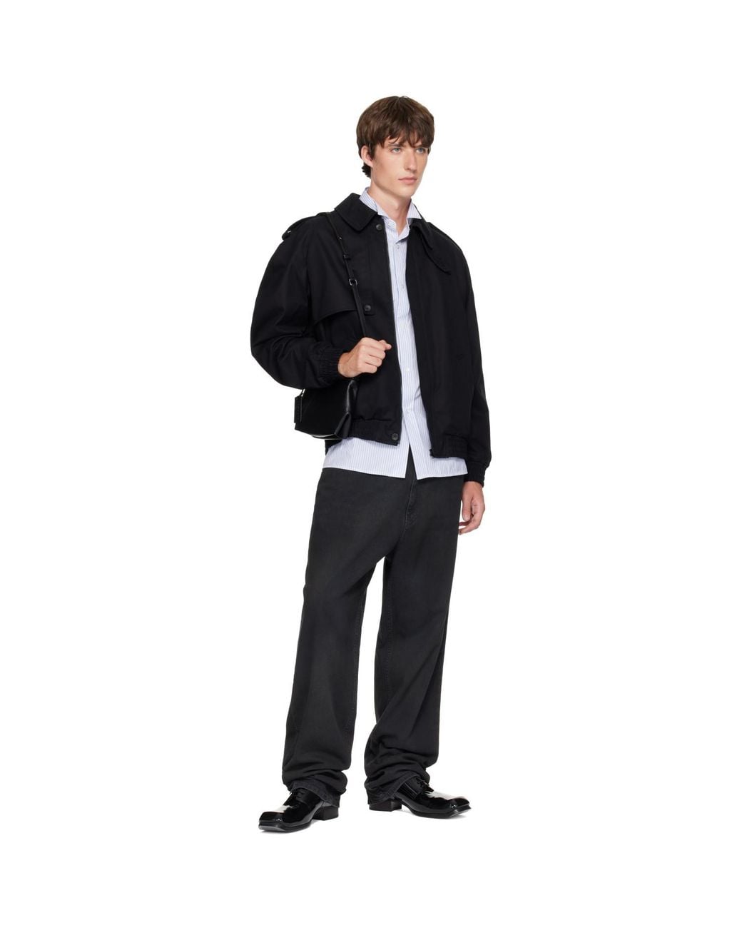 MM6 by Maison Margiela Black Folded Shoulder Bag for men