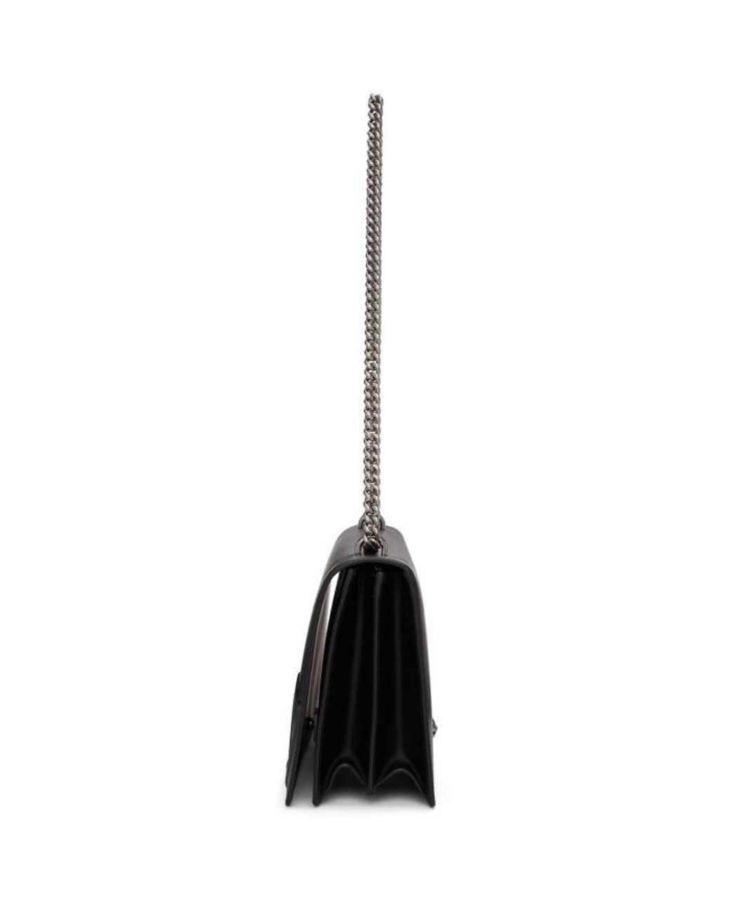 Gucci Black Xl Embossed Chain Strap Bag Lyst