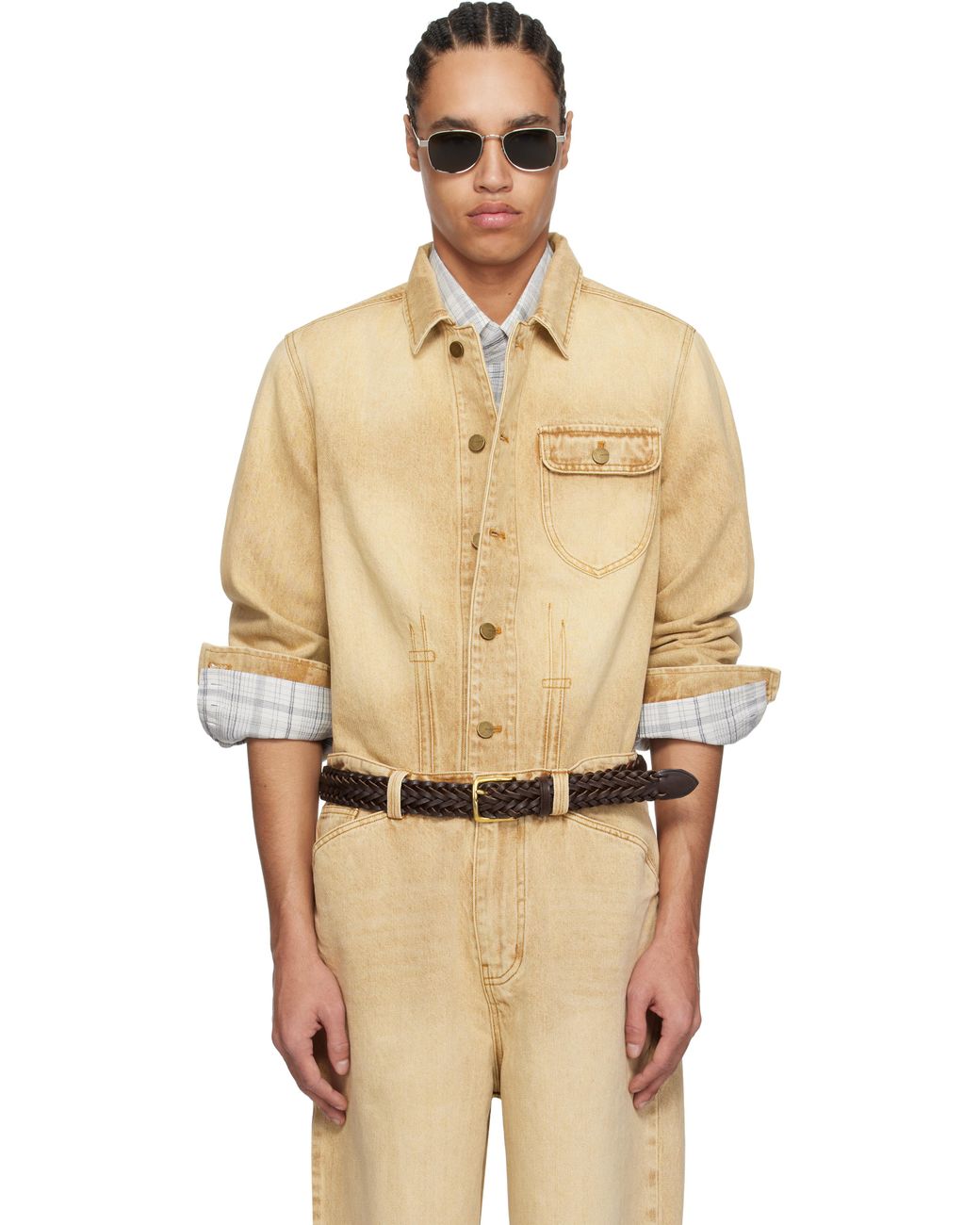 Carter Young David Denim Jacket in Natural for Men | Lyst UK