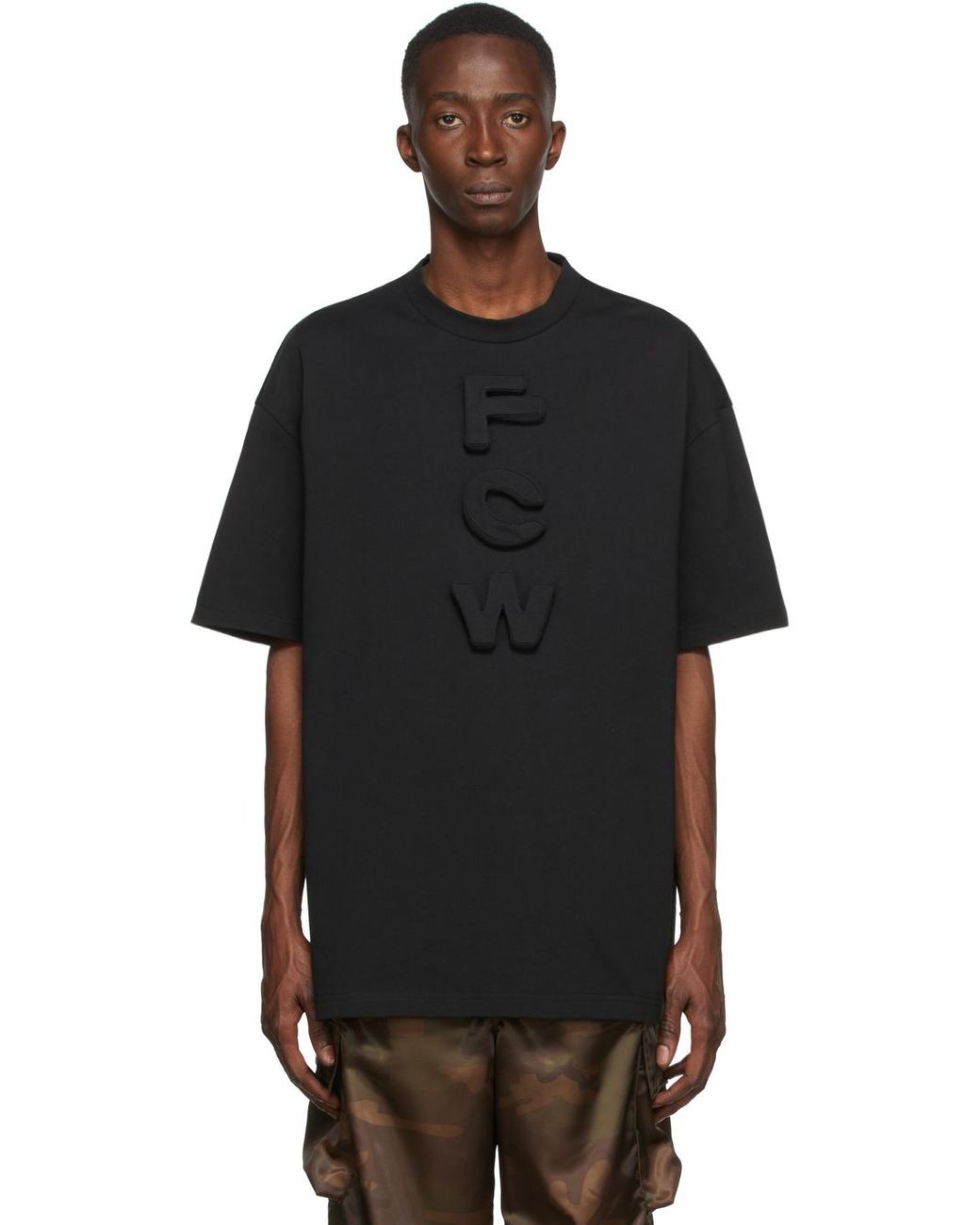 Feng Chen Wang Cotton 3d Logo Letter T-shirt in Black for Men | Lyst