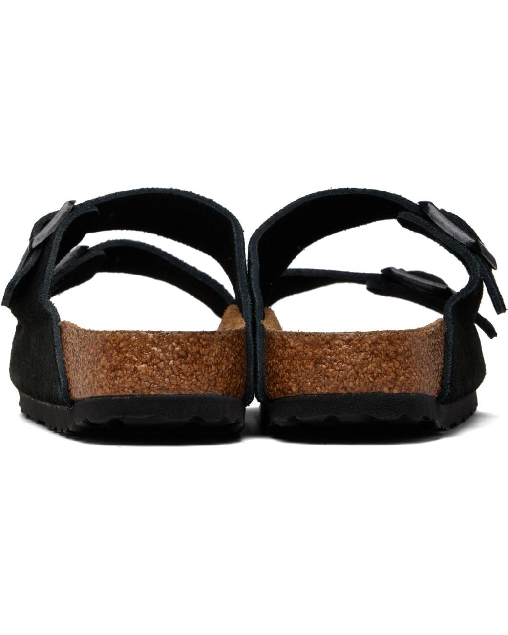 Birkenstock Black Regular Arizona Soft Footbed Sandals for men