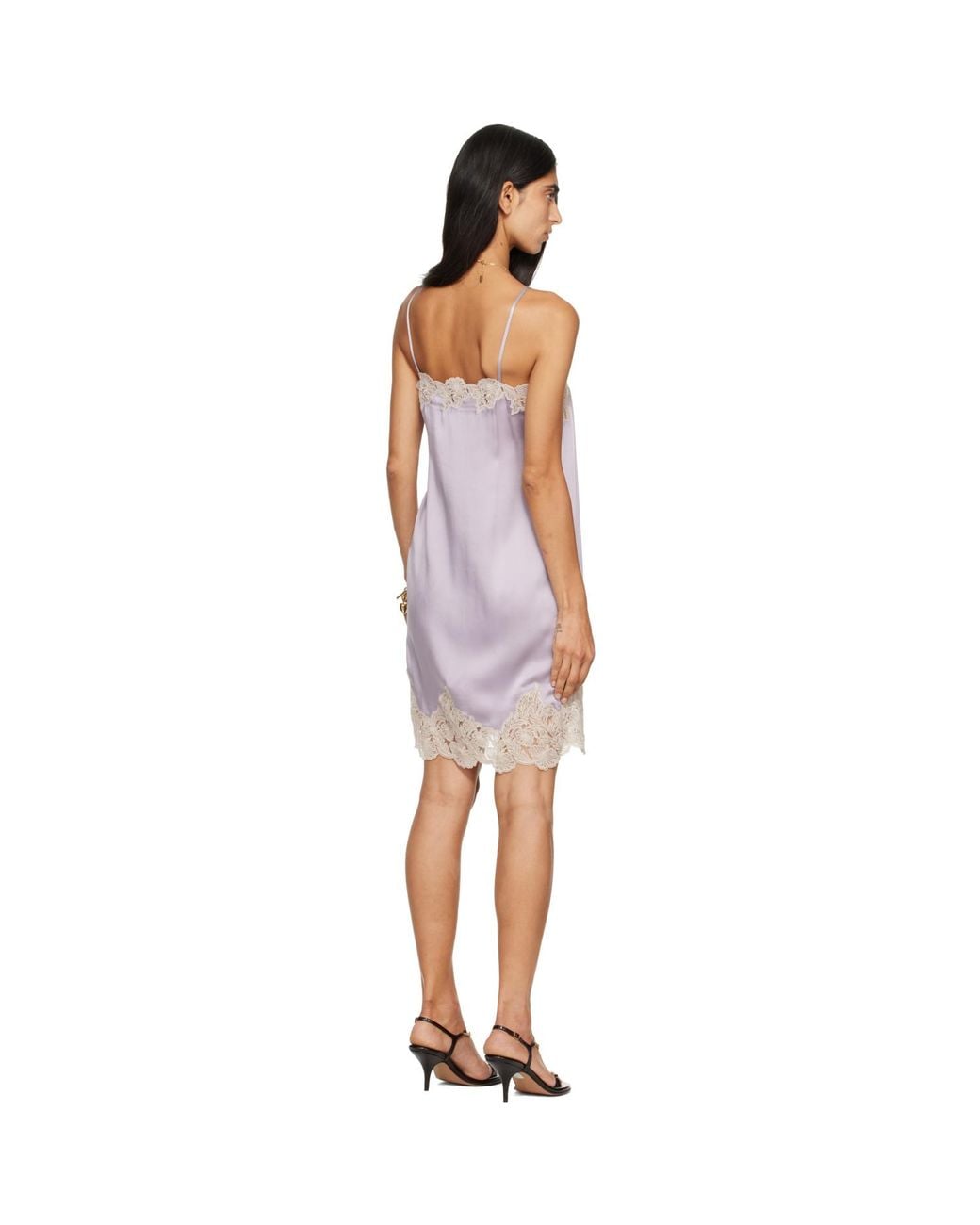 Chloé Purple Thin-Strap Minidress