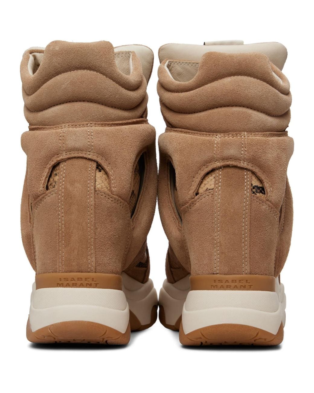 Isabel Marant Brown Taupe Python Balskee Sneakers