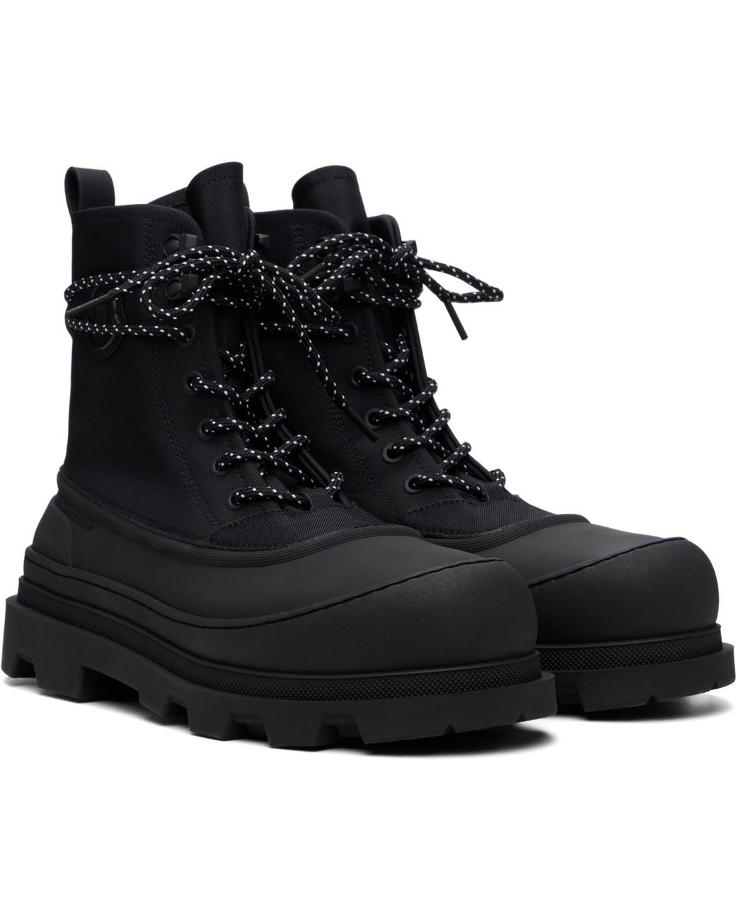 Moncler Black Vera Sheal Lace-Up Boots for men